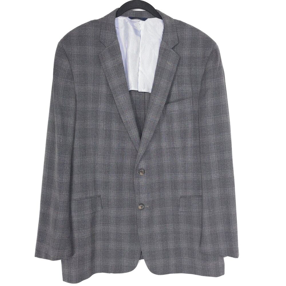 BROOKS BROTHERS Regent Men’s REDA Italian Fabric Blazer Wool 48L Gray Sport Coat